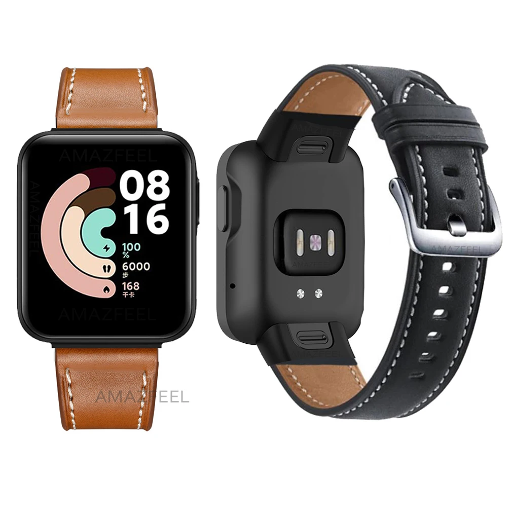 

Ремешок для часов Mi Watch Lite, кожаный браслет, ремешок для часов Xiaomi Mi Watch Lite, сменный ремешок для часов из натуральной кожи