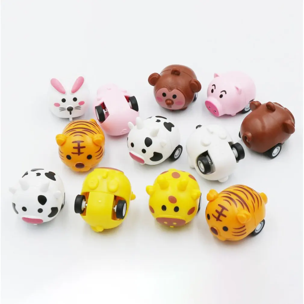 

Cartoon Animal Mini Pull Back Car Plastic Puzzle Toy Inertial Mini Car Children Toys Parent-Child Interactive Toys 12 Styles