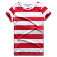 zecmos red white striped t shirt for women summer round rainbow short sleeve tees for women casual summer cool