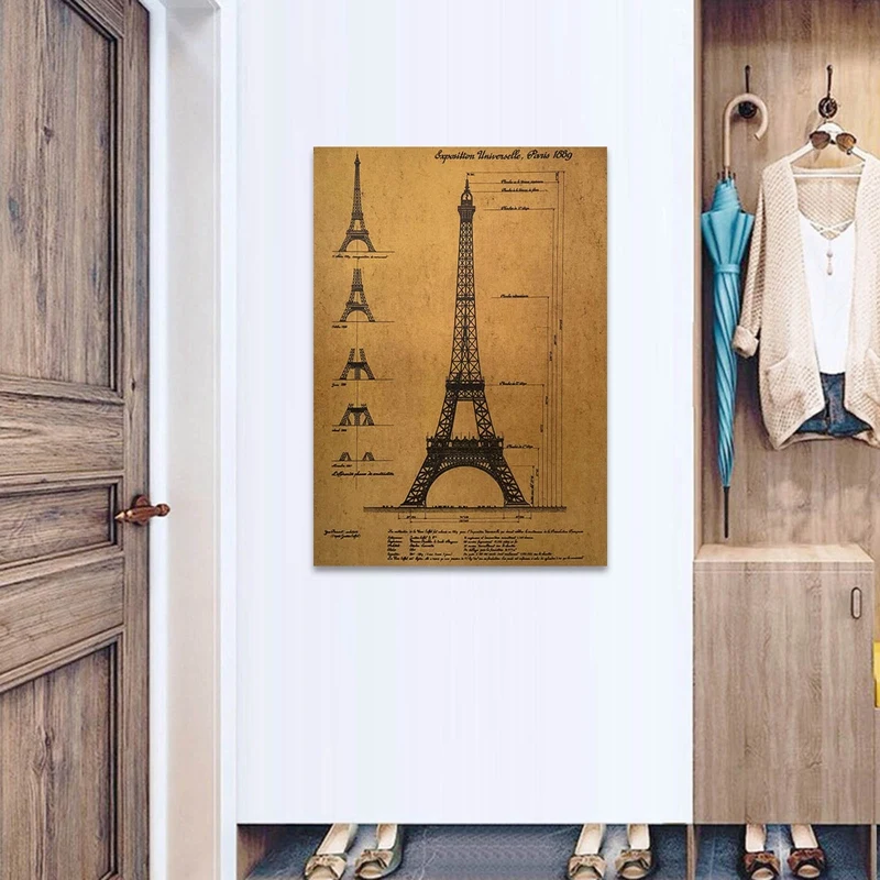 Эскизная бумага Парижская Эйфелева башня ретро крафт-бумага плакат украшение