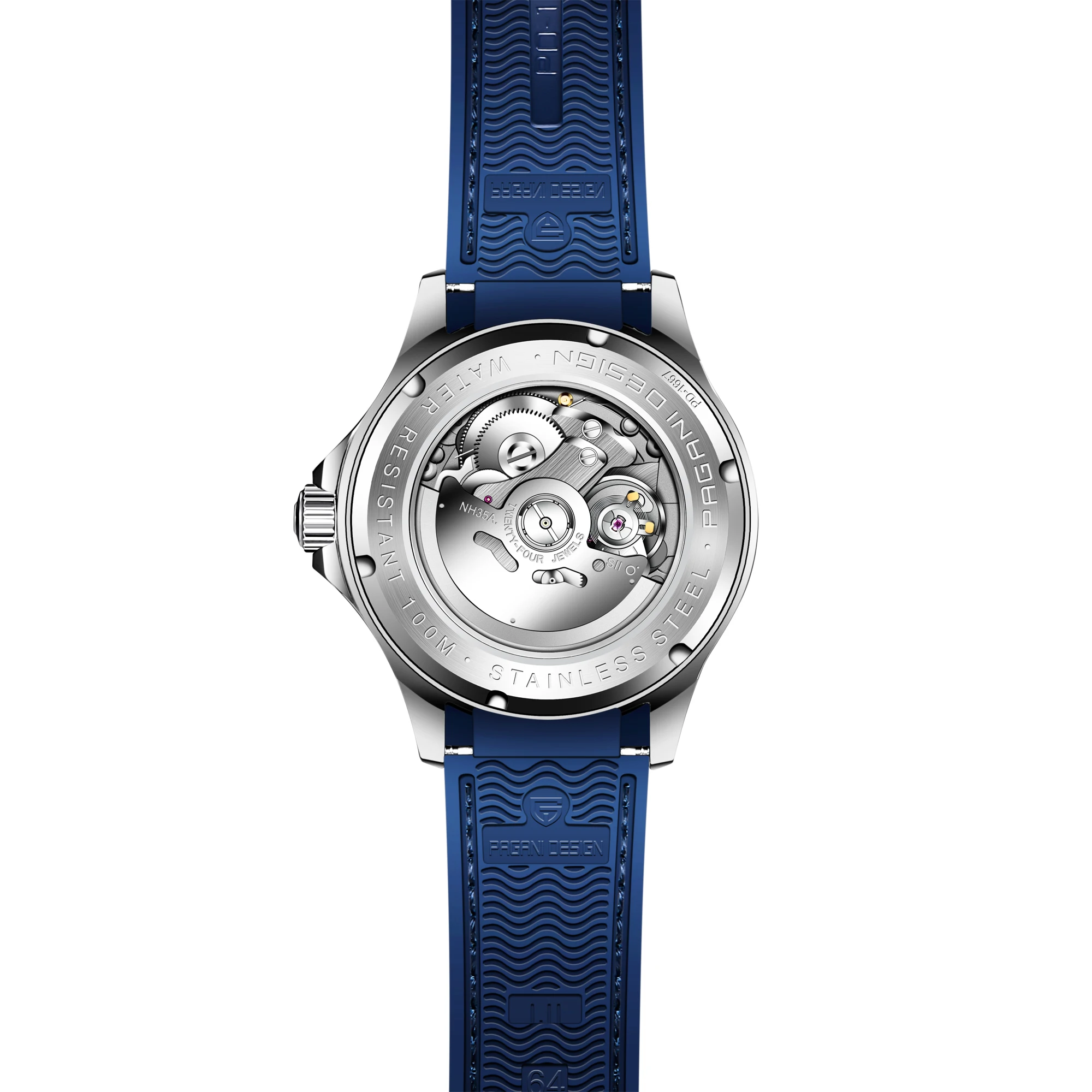 PAGANI Дизайн Новый модный бренд Силиконовые Мужские автоматические часы Топ 007