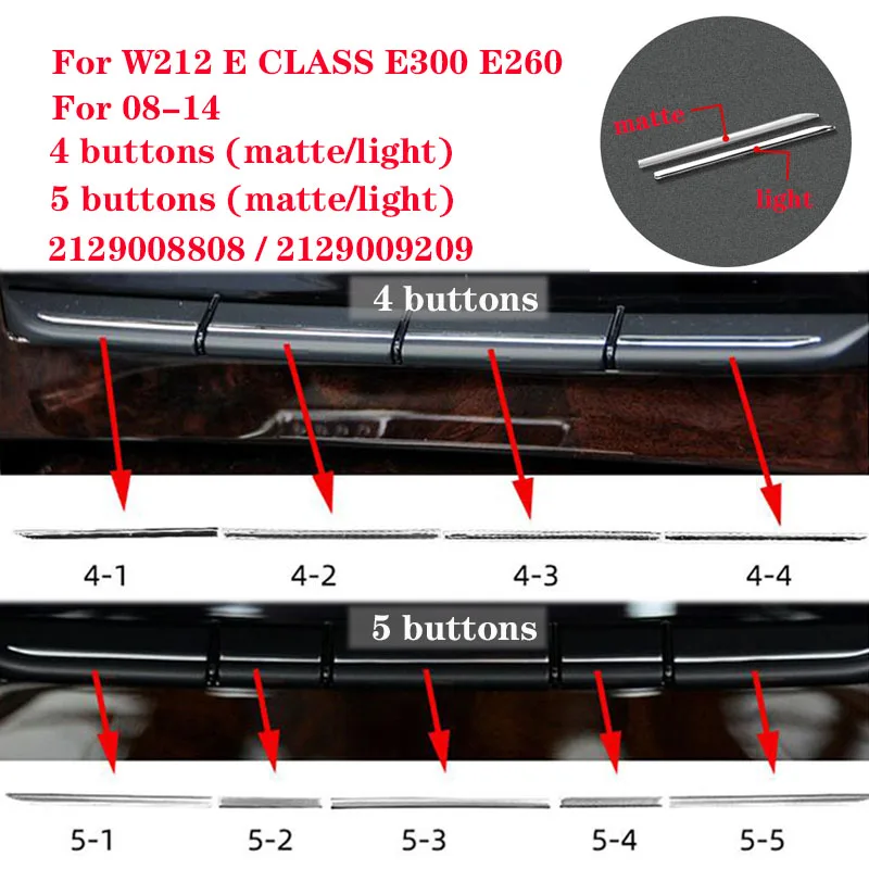 Кнопки кондиционирования салона автомобиля декоративная накладка для Mercedes Benz E