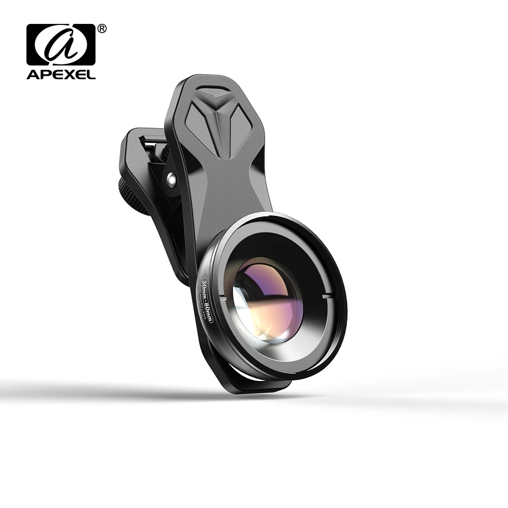 APEXEL HD 30 80 мм Макро объектив фотография 10x Супер линзы для iPhone xiaomi Redmi Huawei