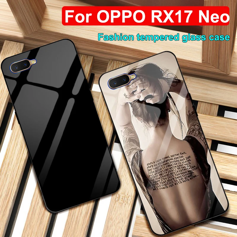 Чехол для OPPO RX17 Neo 6 4 дюйма закаленное стекло RX17Neo + Жесткая задняя крышка в