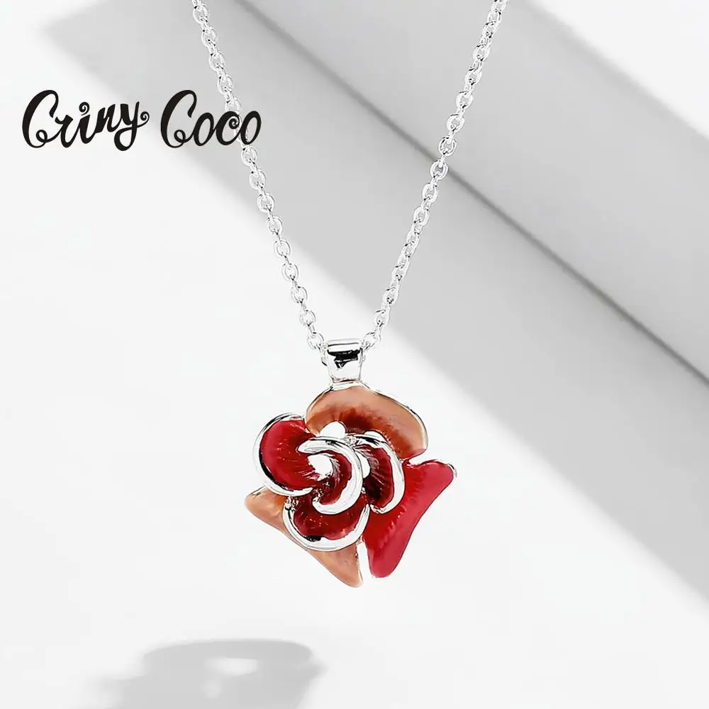 Женское ожерелье с подвеской в виде Розы Cring Coco оригинальное дизайнерское чокер