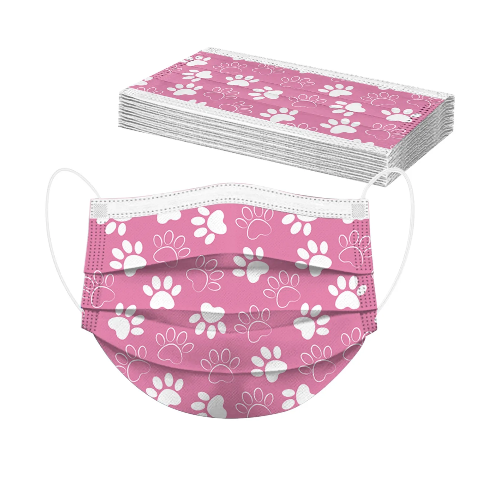 10 шт. маски для лица с рисунком ног собаки | Тематическая одежда и униформа