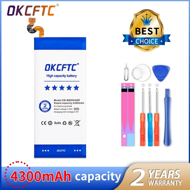 

NEW OKCFTC 4300mAh EB-BN950ABE Zero Cycle Battery for Samsung GALAXY Note8 Note 8 N9500 N9508 N950D N950F N950FD N950J