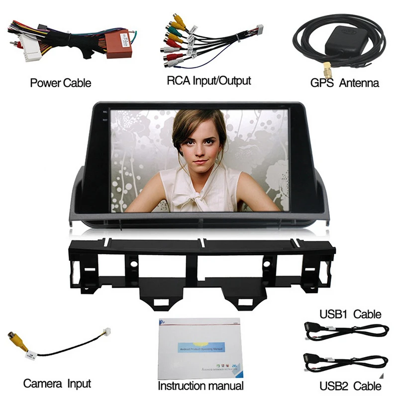 Автомобильный радиоприемник мультимедийный плеер для Mazda 6 2004 2016 навигация GPS 2 din