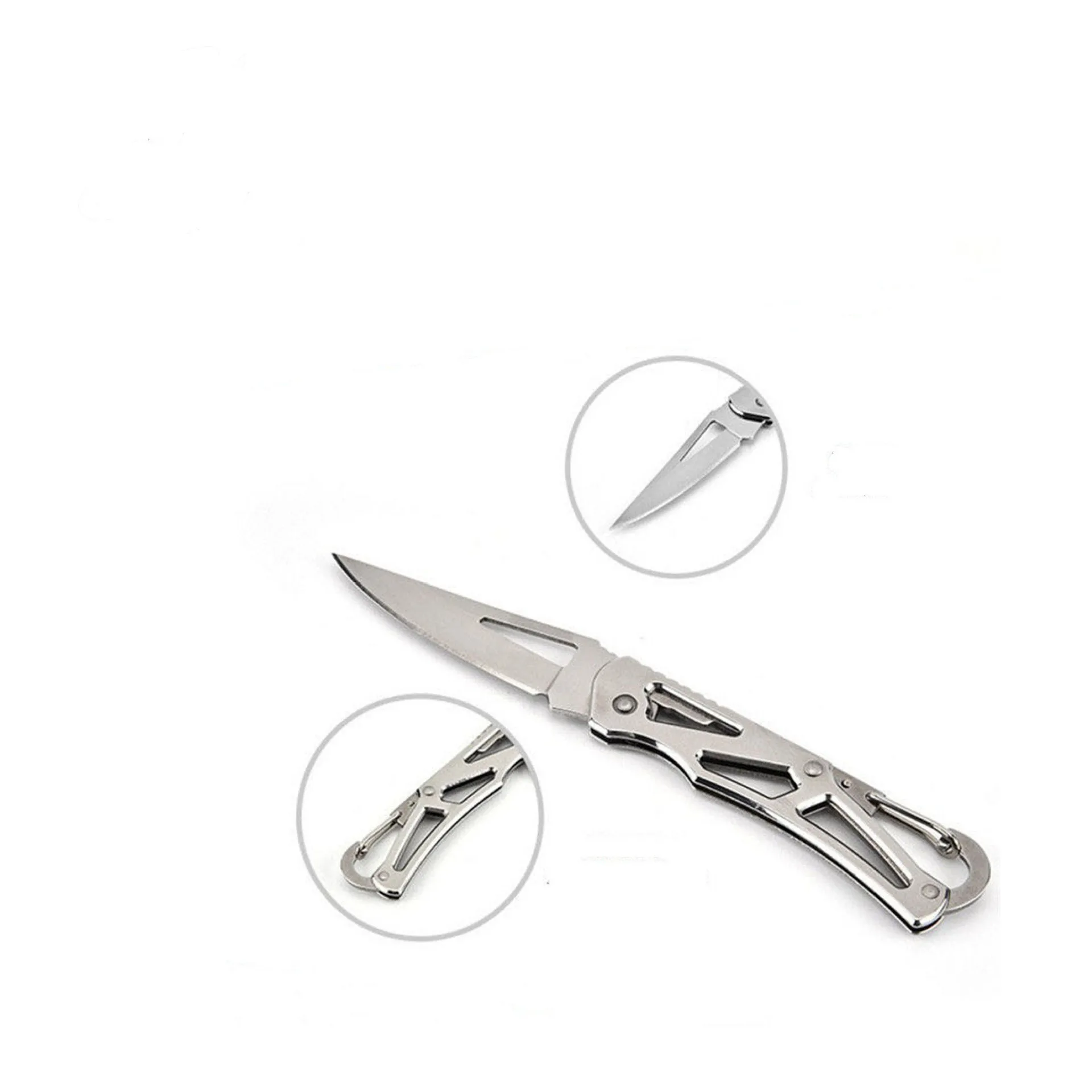 

Outdoor stainless steel knife and camping folding knife stainless steel portable key knife