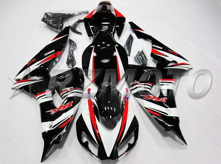 

4 бесплатных подарка, новинка, обтекатель, Набор для HONDA CBR1000RR 2006 2007 06 07, комплект кузова черного и белого цвета