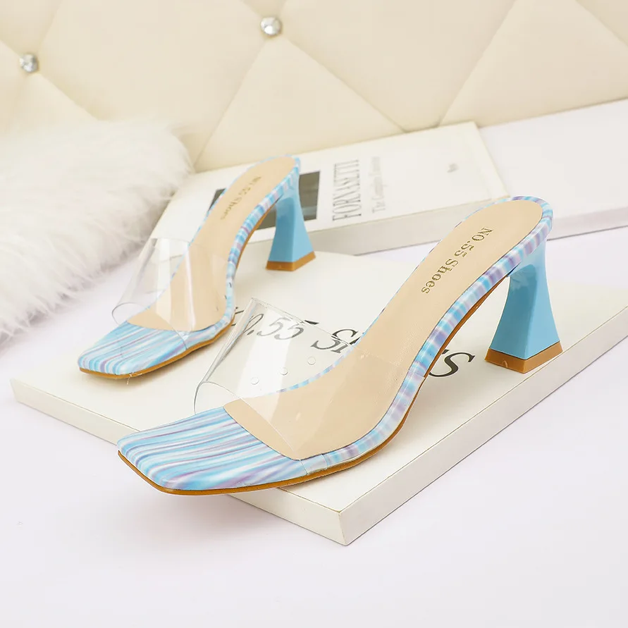 

Шлепанцы женские прозрачные в стиле пэчворк, повседневные сандалии на плоской подошве, пляжные тапочки, подходящие цвета, летние