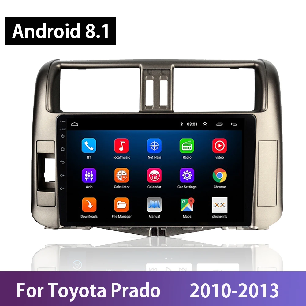 Автомобильный мультимедийный DVD проигрыватель Android 8 1 четырехъядерный 2din для Toyota