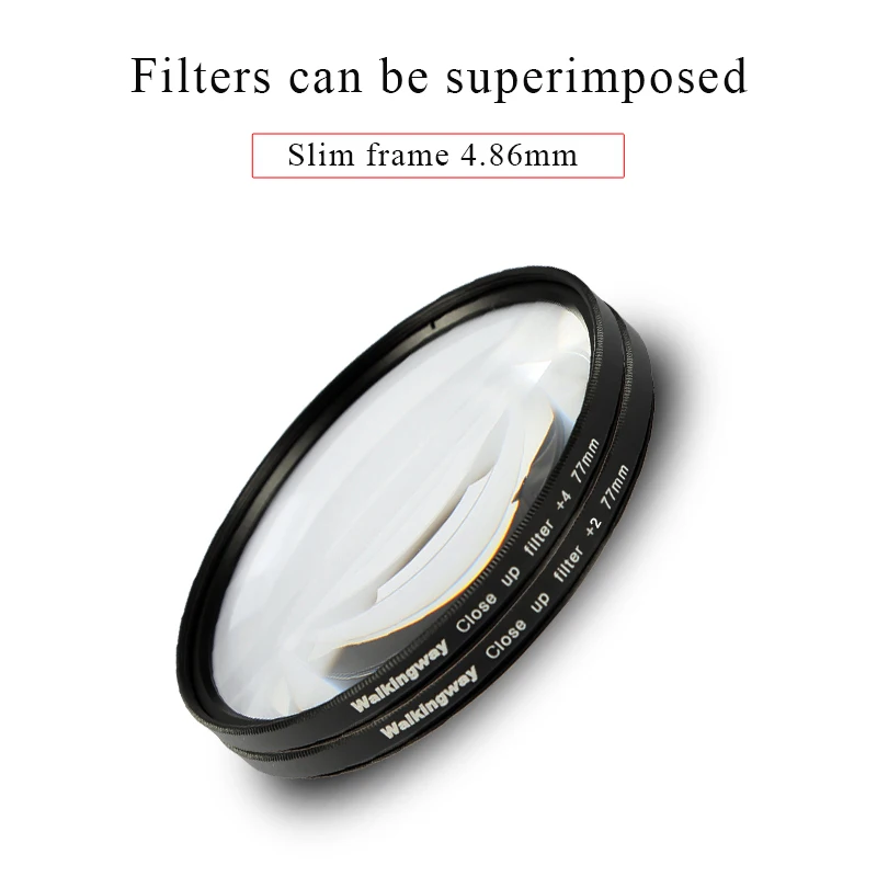 Walkingway Macro Close up Lens Filter 52mm Macro Filter 62mm 37mm 67 72 77 82 55 58 40.5 49mm Filtor for DSLR SLR Camera