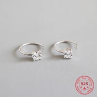 100 s925 sterling silver new hot fashion crystal zircon stud earrings elegant earrings jewelry for women jewelry