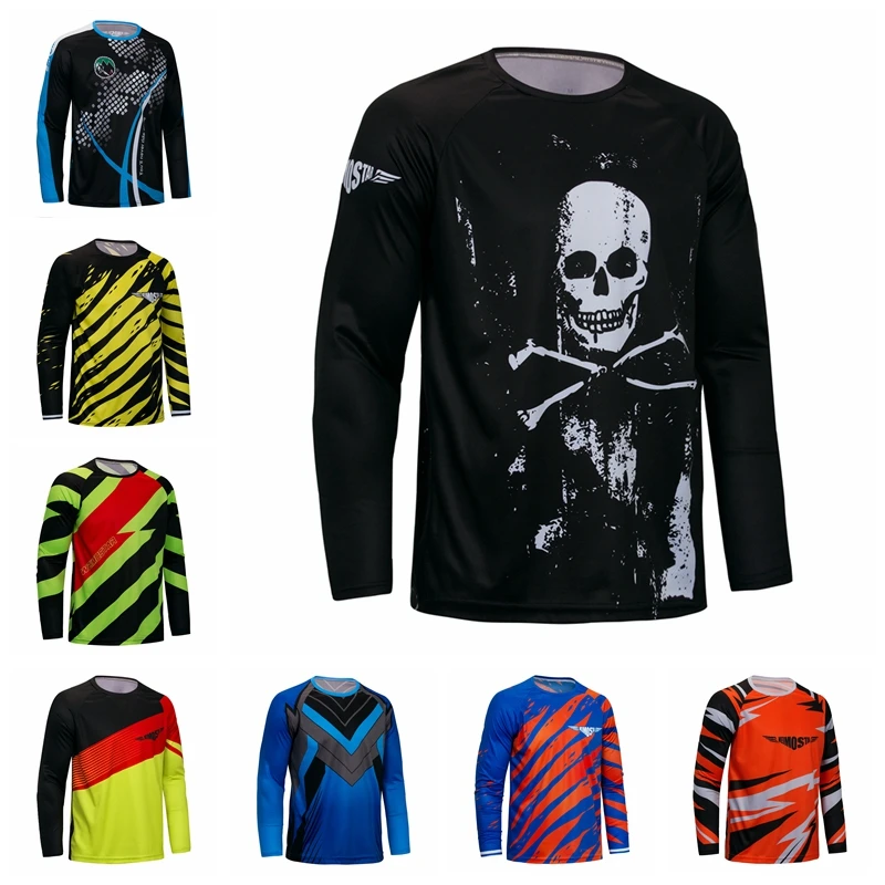 

Cycling Jersey Men Cycling Sweatshirt MTB Mountain road black Skull Long Sleeve Quick Dry Bike Shirts Top Maillot Ciclismo