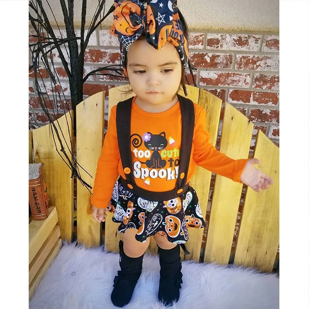 Новый брендовый комплект для малышей комбинезон с изображением тыквы маленьких