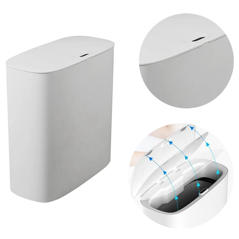 

Смарт-Сенсор мусорный бак электронный автоматический бытовой ванная комната туалет Водонепроницаемый узкий шов корзина с датчиком