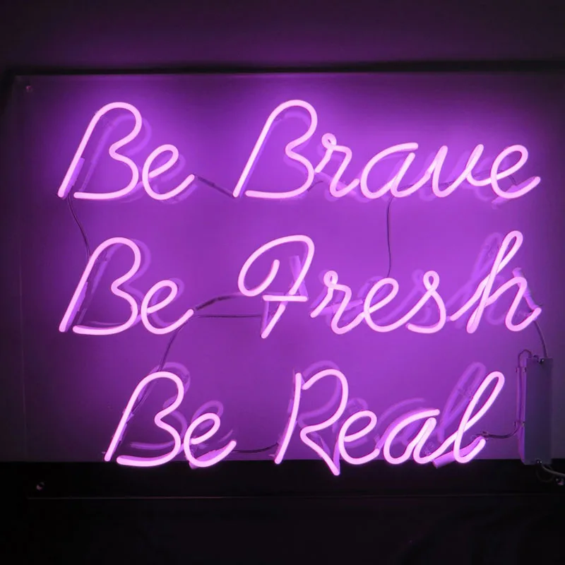 Неоновые вывески для Be Brave Fresh Real Neon Store Настенный бар Человек Пещера Декор спальни
