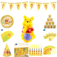 winnie the pooh kids birthday party decoration set kids party supplies baby shower party pack event party supplies dinner sets