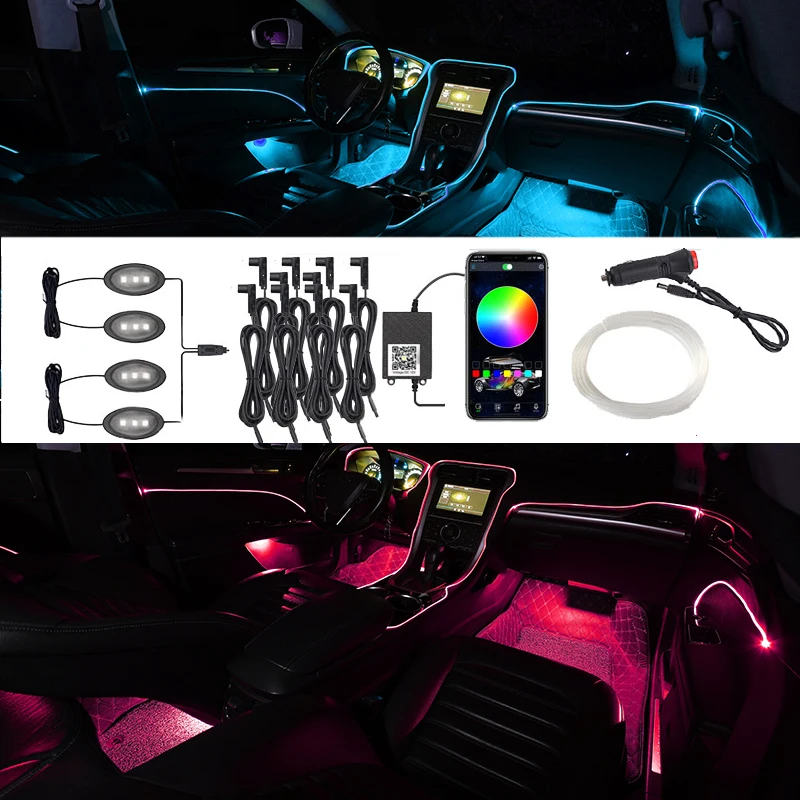 

Светильник RGB SourceGlow, 12 В, оптоволоконный кабель, мобильное приложение, дистанционное управление, Радиочастотный пульт дистанционного управ...