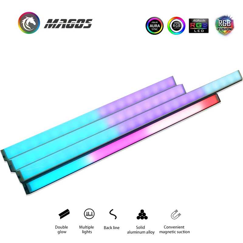 Симфония ПК RGB полоса освещения шасси Магнитный D 40 см загрязнения атмосферы 5V ASUS