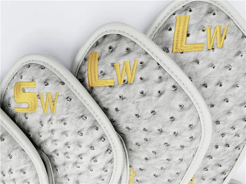 [2 вида цветов] длинные кожаные чехлы для головы гольфа из полиуретана с утюгом в