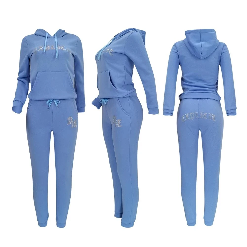 Tracksuit 2 Piece Women Set Oversize Hoodies Sweatshirt Loose Sweatpants Joggers Sport Suit Women Sweetshirts Y2K E girl