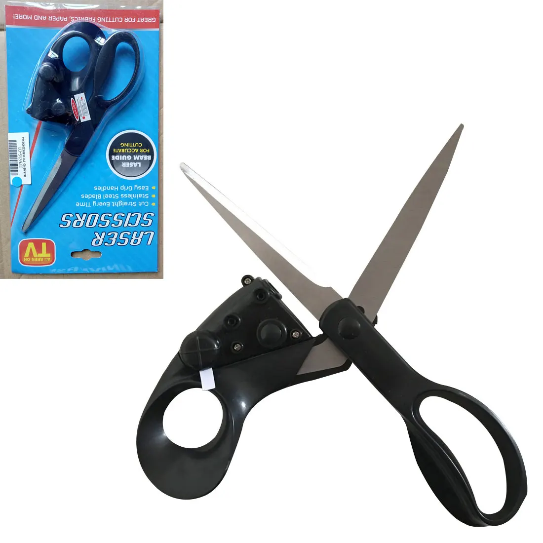 

Multipurpose Laser Guided Fabric Scissor Stainless Steel DIY Infrared Scissors Multifunctional Office Household Sewing Scissors