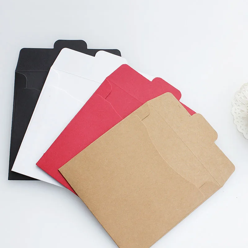 5 шт. черный белый красный крафт бумажный подарочный пакет CD сумки Винтажный конверт для карт Скрапбукинг подарок канцелярский конверт