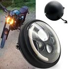 Светодиодная фара для мотоцикла Harley, 7,5 дюйма, уличный трекер, Yamaha, Honda, Suzuki, Cafer, мотоциклетная фара