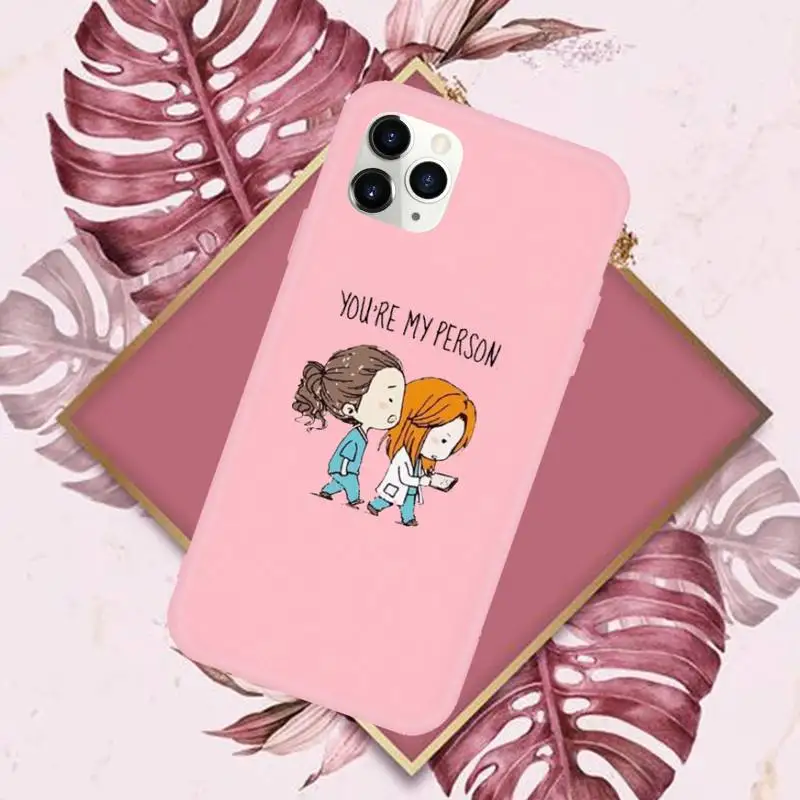 

Medicine Doctor Nurse Phone Case Pink Candy Color for iPhone 11 12 mini pro XS MAX 8 7 6 6S Plus X SE 2020 XR