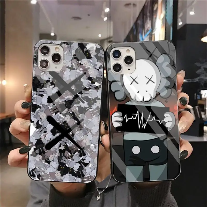 

cartoon doll fashion design XX Phone Case Tempered Glass For iPhone 12 pro max mini 11Pro XR XS MAX 8 X 7 6S 6 Plus SE 2020 case