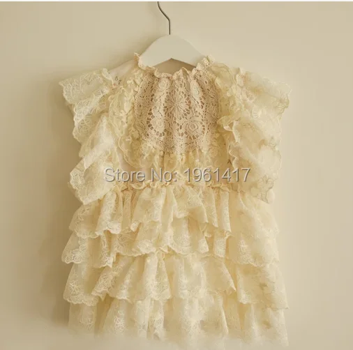 

Cute Newborn Kids Baby Girl Dresses Clothing Ruffle Lace Dress Princess Clothes Girls Outfits Solid Summer SLS0018