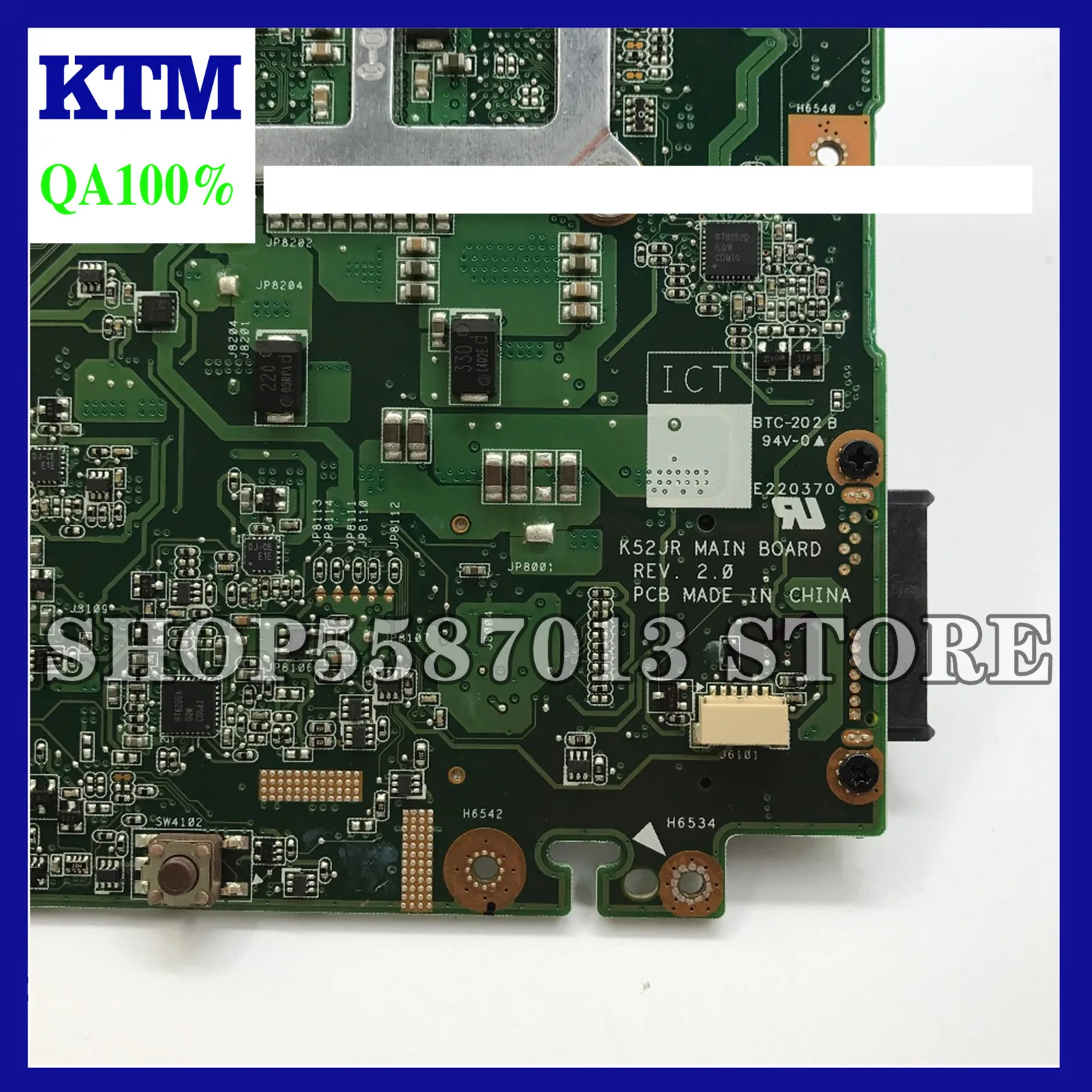 

KEFU K52JR For ASUS K52JR K52JC K52JT Mainboard REV2.0 REV2.3 Motherboard AMD HD 5470 video card Motherboard integrated