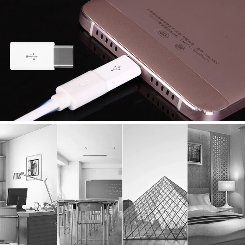 USB адаптер для Android конвертер мини микро Женский к Тип C преобразования головки V8 3