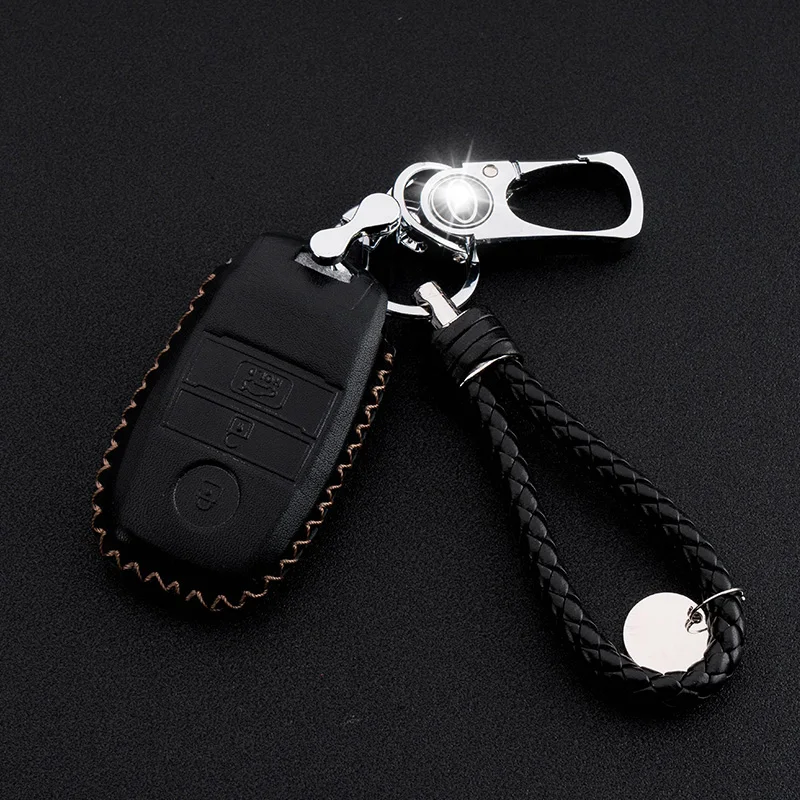 ANZULWANG Smart Start автомобильный чехол для ключей из натуральной кожи с пряжкой KIA KX3 KX5 K3