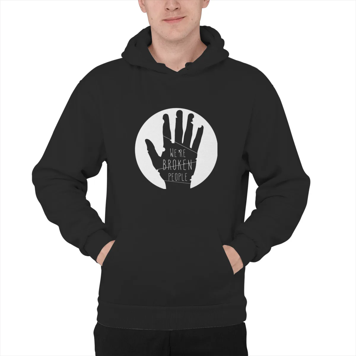 

Men's Hoodie Broken PeopleFunny Kawaii winter Hoody hoodies Mens Clothes 40145