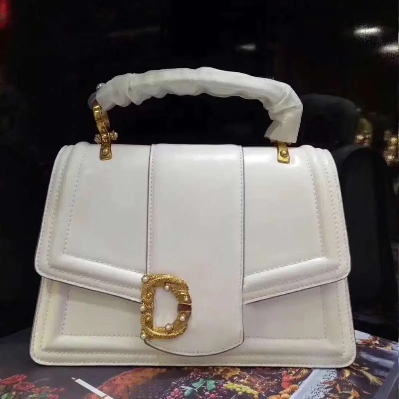 Новый 2019 модная женская сумка из кожи буйвола латунные серьги с жемчугом Ретро