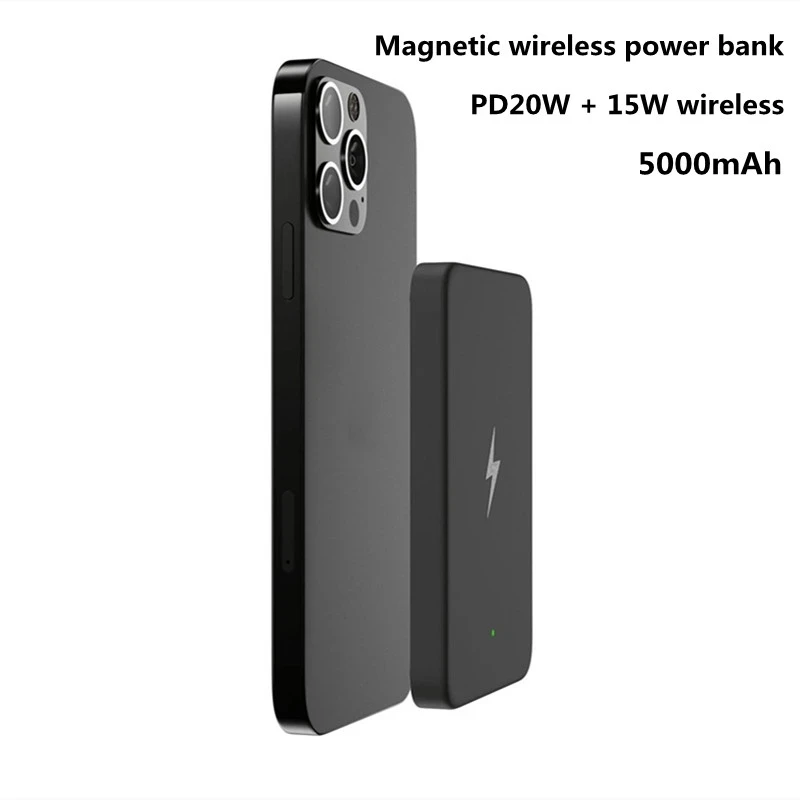 

5000mAh Portable Magnetic Wireless Power Bank 15W Fast Charger For iPhone 13 12 Pro Max PowerBank Mobile Phone External Battery