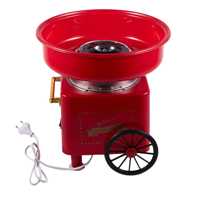 Household Mini Diy Sweet Cotton Candy Machine Electric Retro Sugar Maker Cart Commercial Floss Eu P | Бытовая техника