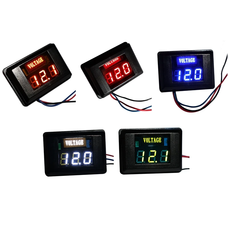 

Automobile Battery Voltmeter DC LED Digital Display 12V Voltmeter Detector for Motorcycle, RV and Yacht