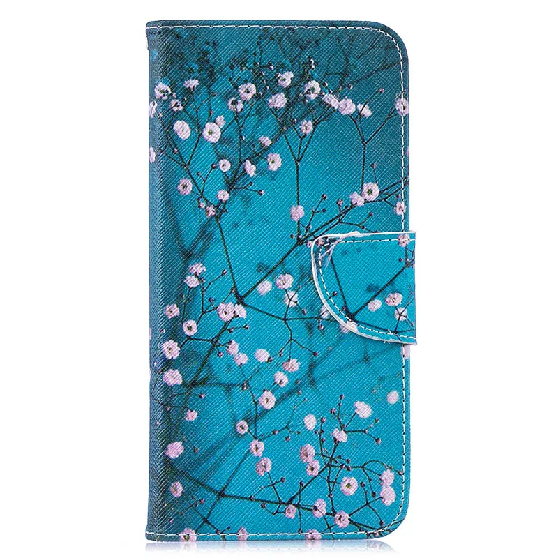 Plum Blossom Роскошный чехол-бумажник с рисунком для samsung Galaxy X 4 G390F Note 9 S10e G970 A10 A105F S3 Neo I9300 - Цвет: Plum Blossom