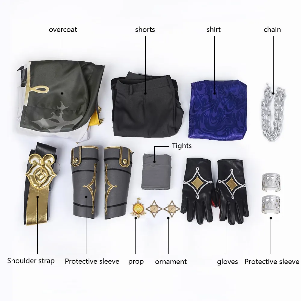 

Manles Genshin Impact Albedo Game Cosplay Costume Halloween Party