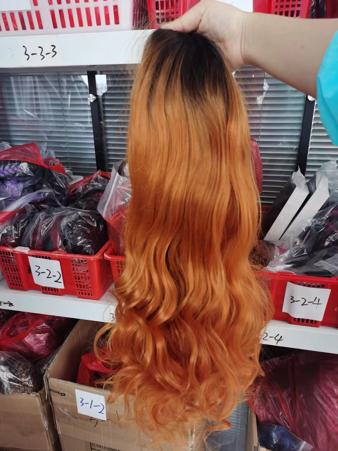 13*4 deep Lace Wigs For Black Women Body Wave Wig Synthetic Lace Wig 26 Inch Ombre Orange Lace Wig Cosplay Synthetic Lace Wig