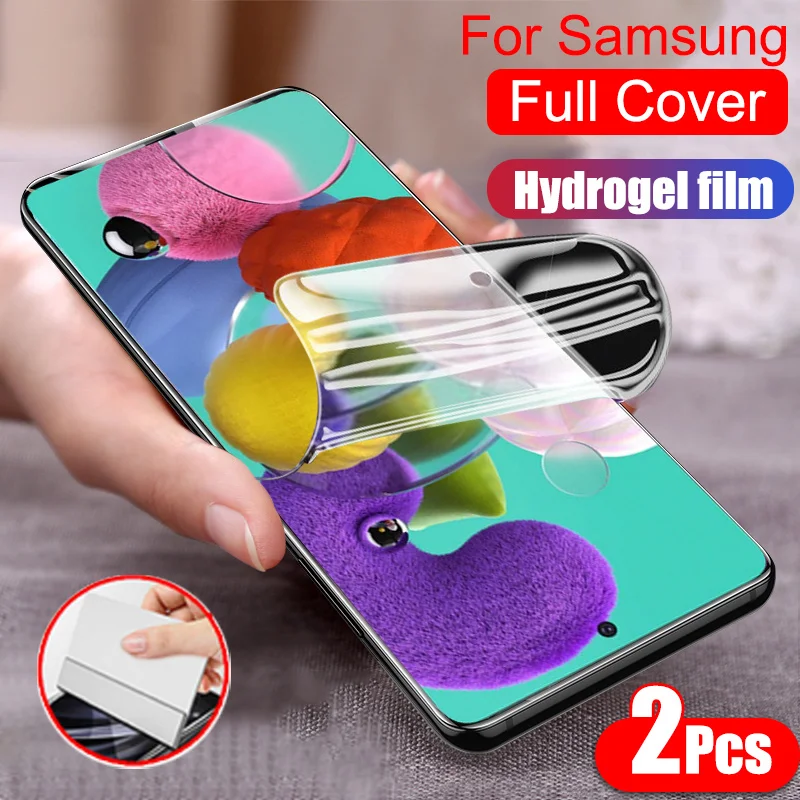 Полное покрытие Защитная Гидрогелевая пленка для самсунг Galaxy S20 Ultra S8 S9 S10 E PLus нот 8