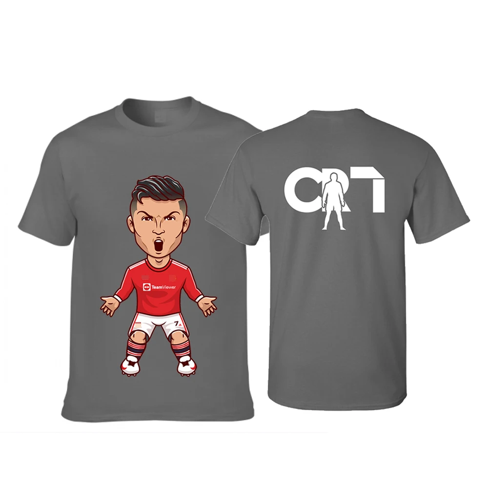 Футболка унисекс с коротким рукавом и 3D-принтом Криштиану Роналду | Мужская