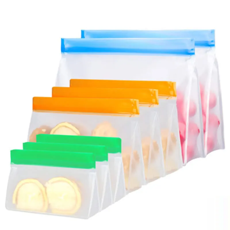 

3PCS Reusable Refrigerator Food Storage Bags Kitchen Organizer Fresh-keeping Wrap Ziplock Bag Leakproof water proof Freezer Bag