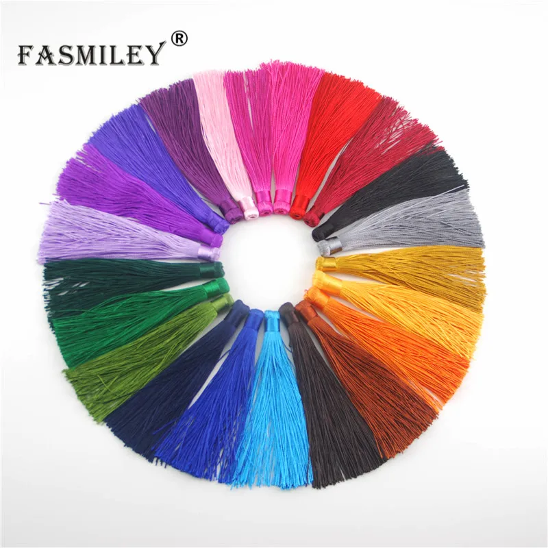 

Rayon Silk Tassels DIY 25 pcs 12cm Embellish Handmade Jewelry Findings Supplies For Curtain Earrings Accessories Fringe LS015