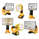 Рабочий светильник DCB182, инструмент для вспышки, светильник, точесветильник светильник для DEWALT, 12 Вт, 18 Вт, 5 дюймов, 3 дюйма, 14,4-20 в, литий-ионный аккумулятор DCB200