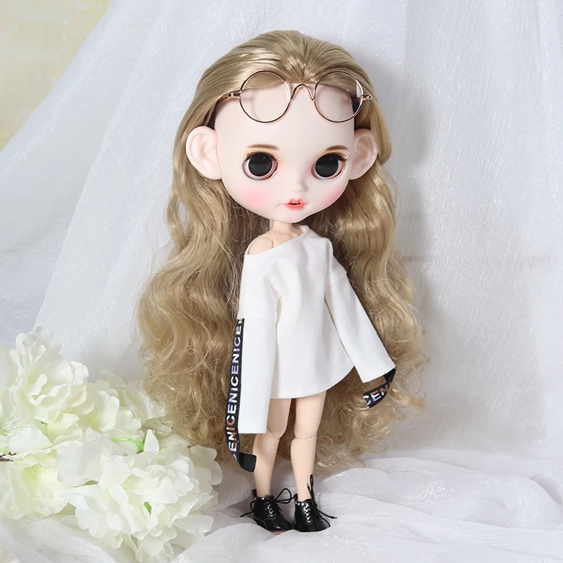 ICY factory blyth кукла на заказ кукла 1/6 bjd белая кожа суставное тело, новое матовое лицо открытый рот закрытые глаза